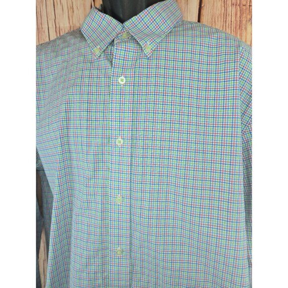 Southern Tide Mens Trim Fit Shirt XXL Cotton Stretch Plaid Button-Down - Picture 3 of 6